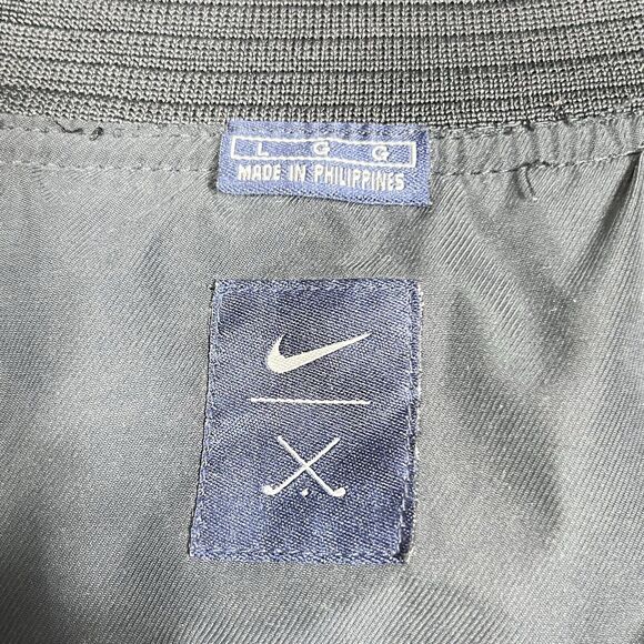 Nike Golf Windbreaker Jacket Mens Size Large V Neck Pullover Pockets Logo Sleeve - Picture 9 of 11